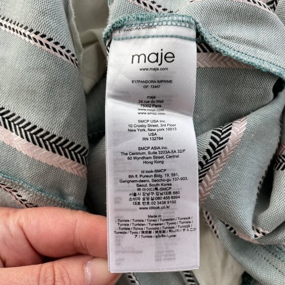 Maje Womens Striped Pandora Jumpsuit Size 38 Casual Chic Bohemian Minimalist - Picture 13 of 15